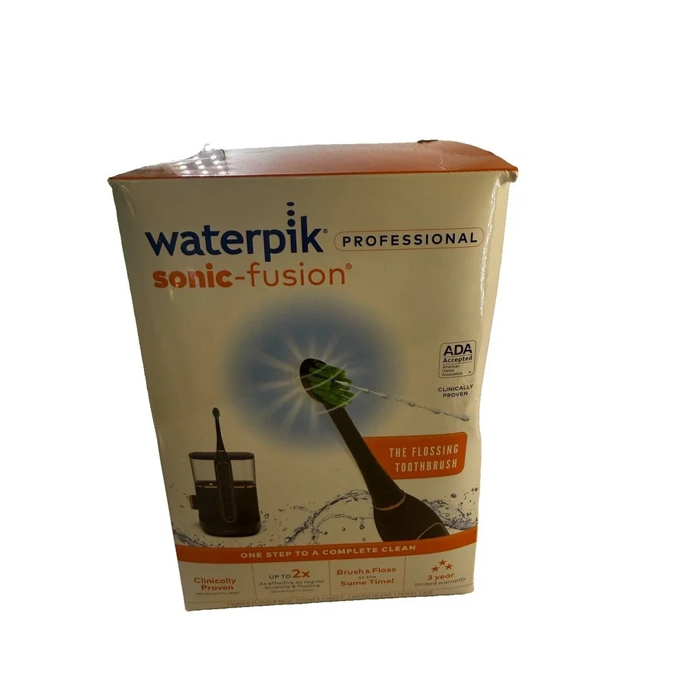 Waterpik Sonic-Fusion The Flossing Toothbrush Jet Black New in Box